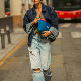 Bolso de mano Neopreno Azul Petróleo