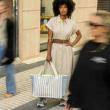 Navy Stripes mittlere Reisetasche