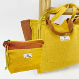 Bolsa Shopper <tc>Pack</tc> de Linho Mostarda + <tc>Nécessaire</tc>