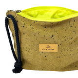 Drops Olive neceser/ Cartera cremallera fluor