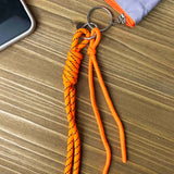 Charm llavero para bolso naranja fluor