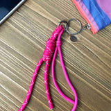 Charm llavero para bolso rosa