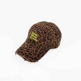 Gorra lavada animal print marrón