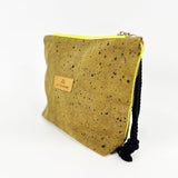 Drops Olive toiletry bag/ Fluorescent zipper wallet