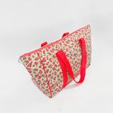 Pack Jaipur Bolso de Viaje Grande Maxi + Bolso de Mano Neopreno Coral Flúor