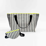 Pack Grey Stripes Viaje Bolso cabina Mediano + Riñonera