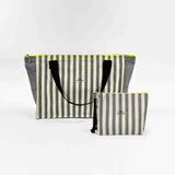 Pack Grey Stripes Bolso de Viaje Mediano + Neceser