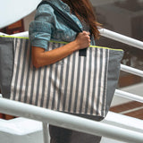 Graue Streifen Maxi Big Bag Journey