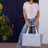 Navy Stripes Bolso de Viaje Mediano