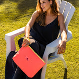 Pack Jaipur Bolso de Viaje Grande Maxi + Bolso de Mano Neopreno Coral Flúor