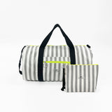 Pack Grey Stripes bolsa de deporte y viaje + Neceser