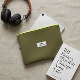 Étui pour iPad en néoprène olive