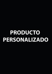 Texto blanco "PRODUCTO PERSONALIZADO" sobre fondo negro, indicando un artículo personalizable.